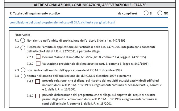 Modulo acustica SCIA Lombardia